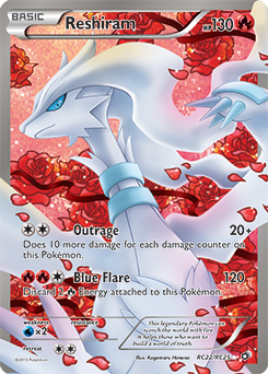 Carte Pokémon Reshiram RC22/RC25 de la série Legendary Treasures en vente au meilleur prix