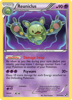 Reuniclus 57/114 Pokémon card from Black & White for sale at best price
