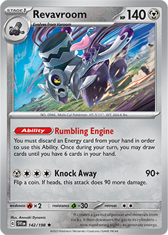 Rare Pokémon card Revavroom 142/198 from Scarlet & Violet expansion