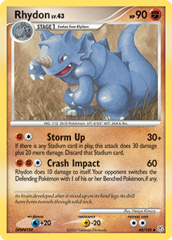 Rhydon 60/130 Pokémon card from Diamond & Pearl for sale at best price