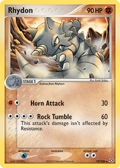 Carte Pokémon Rhinoferos 19/106 de la série Ex Emeraude en vente au meilleur prix