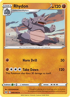 Rhydon 090/196 Pokémon card from Lost Origin for sale at best price
