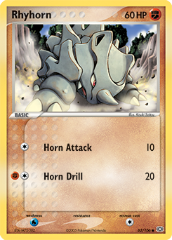 Carte Pokémon Rhinocorne 62/106 de la série Ex Emeraude en vente au meilleur prix