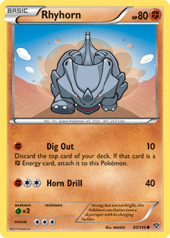 Rhyhorn 60/146 Pokémon card from X&Y for sale at best price