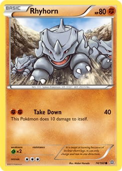 Rhyhorn 74/160 Pokémon card from Primal Clash for sale at best price
