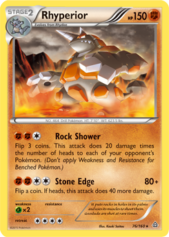 Rhyperior 76/160 Pokémon card from Primal Clash for sale at best price
