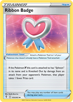 Ribbon Badge 155/203 Pokémon card from Evolving Skies for sale at best price