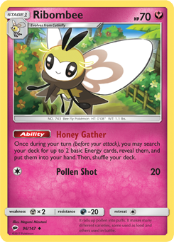Ribombee 96/147 Pokémon card from Burning Shadows for sale at best price