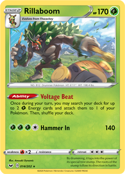 Rillaboom 14/202 Pokémon card from Sword & Shield for sale at best price