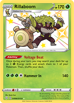 Shining Pokémon Pokémon card Rillaboom SV006/SV122 from Shining Fates expansion