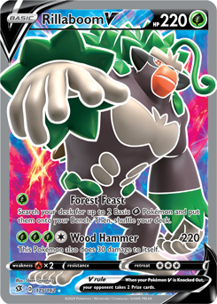 Full Art Pokémon Pokémon card Rillaboom V 175/192 from Rebel Clash expansion
