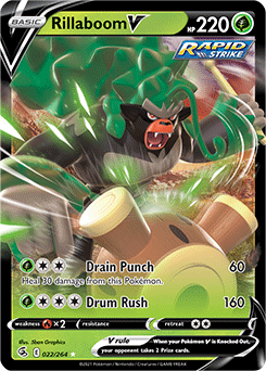 Rillaboom V 22/264 Pokémon card from Fusion Strike for sale at best price