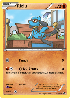 Riolu 63/99 Pokémon card from Next Destinies for sale at best price