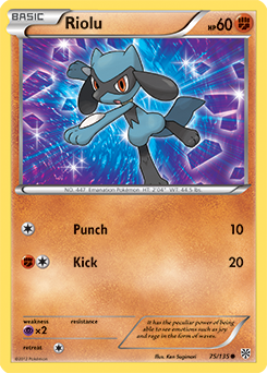 Riolu 75/135 Pokémon card from Plasma Storm for sale at best price