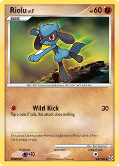 Riolu 61/130 Pokémon card from Diamond & Pearl for sale at best price