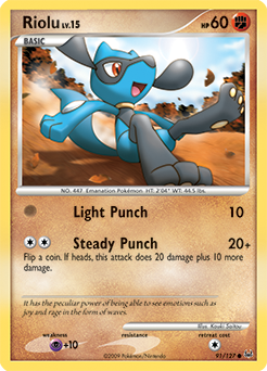 Riolu 91/127 Pokémon card from Platinuim for sale at best price