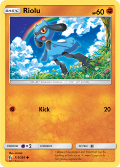 Riolu 115/236 Pokémon card from Unified Minds for sale at best price