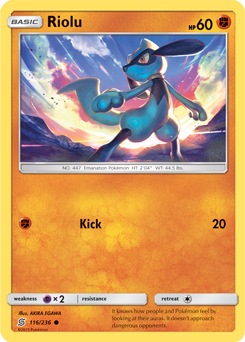 Riolu 116/236 Pokémon card from Unified Minds for sale at best price