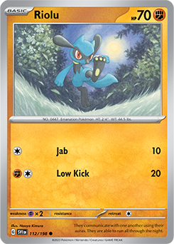 Riolu 112/198 Pokémon card from Scarlet & Violet for sale at best price