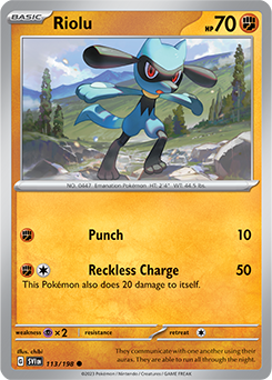 Riolu 113/198 Pokémon card from Scarlet & Violet for sale at best price