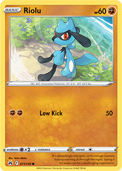 Riolu 071/159 Pokémon card from Crown Zenith for sale at best price