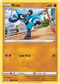 Riolu 078/172 Pokémon card from Brilliant Stars for sale at best price
