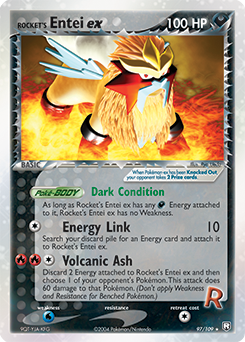 Carte Pokémon Pokémon ex Rocket's Entei ex 97/109 de la série Ex Team Rocket Returns