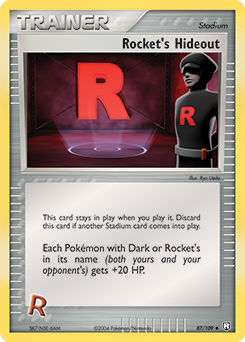 Carte Pokémon Rocket's Hideout 87/109 de la série Ex Team Rocket Returns en vente au meilleur prix