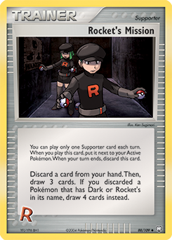 Carte Pokémon Peu commune Rocket's Mission 88/109 de la série Ex Team Rocket Returns