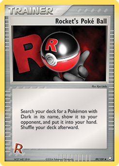 Carte Pokémon Peu commune Rocket's Poké Ball 89/109 de la série Ex Team Rocket Returns