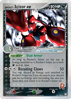 Carte Pokémon Pokémon ex Rocket's Scizor ex 101/109 de la série Ex Team Rocket Returns