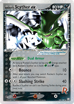 Carte Pokémon Rocket's Scyther ex 102/109 de la série Ex Team Rocket Returns en vente au meilleur prix