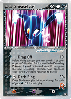 Carte Pokémon Pokémon ex Rocket's Sneasel ex 103/109 de la série Ex Team Rocket Returns