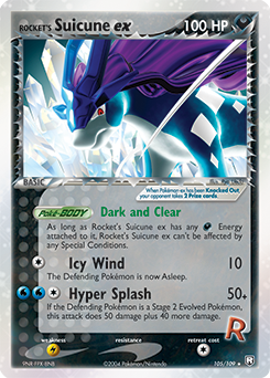 Rocket's Suicune EX 105/109 Pokémon card from Ex Team Rocket Returns for sale at best price