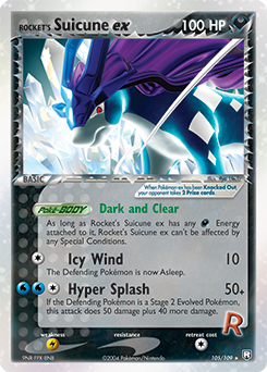 Carte Pokémon Pokémon ex Rocket's Suicune ex 105/109 de la série Ex Team Rocket Returns