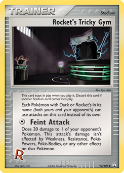 Carte Pokémon Peu commune Rocket's Tricky Gym 90/109 de la série Ex Team Rocket Returns