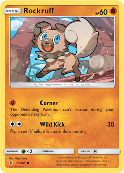 Rockruff 73/145 Pokémon card from Guardians Rising for sale at best price