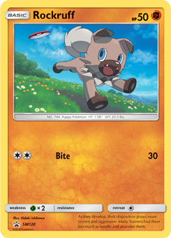 Rockruff SM120 Pokémon card from Sun and Moon Promos for sale at best price