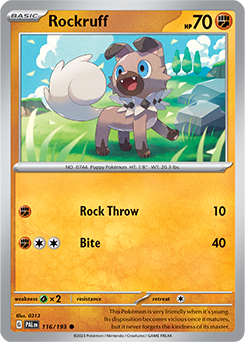 Rockruff 116/193 Pokémon card from Paldea Evolved for sale at best price