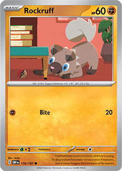 Rockruff 116/197 Pokémon card from Obsidian Flames for sale at best price
