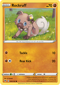 Rockruff 094/185 Pokémon card from Vivid Voltage for sale at best price
