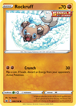Rockruff 86/198 Pokémon card from Chilling Reign for sale at best price