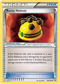 Uncommon Pokémon card Rocky Helmet 94/101 from Noble Victories expansion