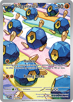 Illustration rare Pokémon card Roggenrola 127/86 from White Flare expansion