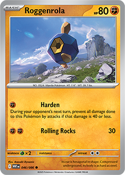 Common Pokémon card Roggenrola 46/86 from White Flare expansion
