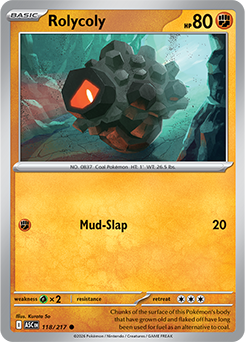 Rolycoly 118/217 Pokémon card from Ascended Heroes for sale at best price