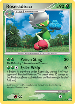 Roserade 13/130 Pokémon card from Diamond & Pearl for sale at best price