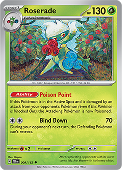 Roserade 9/162 Pokémon card from Temporal Forces for sale at best price