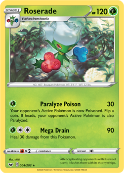 Roserade 4/202 Pokémon card from Sword & Shield for sale at best price