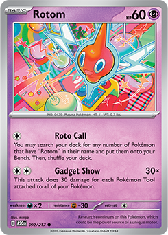 Rotom 92/217 Pokémon card from Ascended Heroes for sale at best price